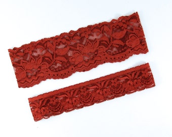 1 Wedding Garter 1-1/4 inch "Cocoa Brown" Wedding Garter, Prom Garter, Garter Wedding, Soft stretch Lace Garter, Simple Garter, Toss Garter