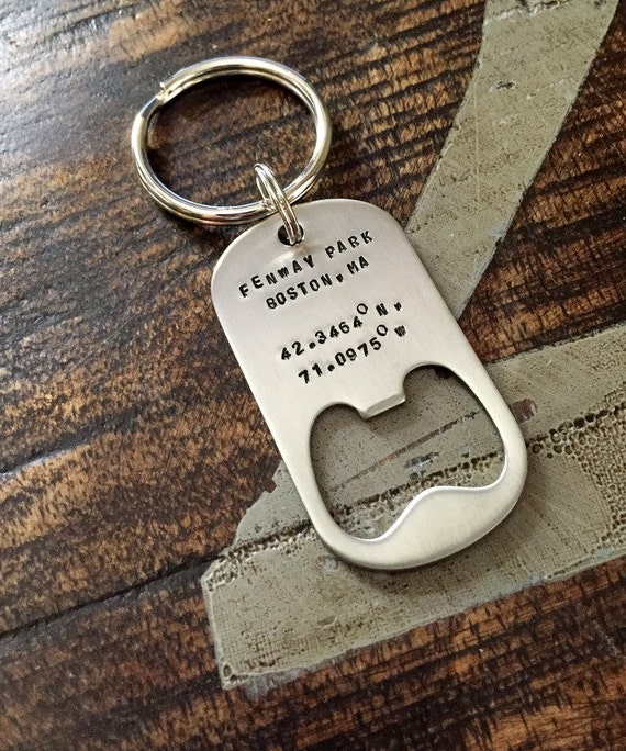 Bottle Opener Keychain Custom Keychain Handstamped Keychain