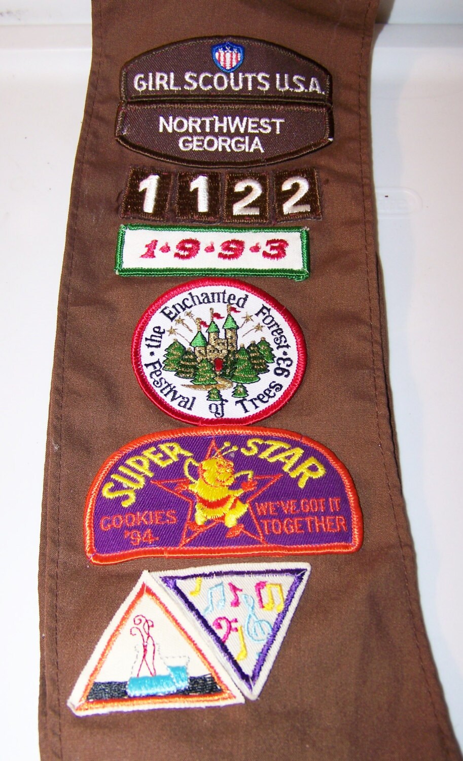 1993 Brownie Girl Scouts Sash Merit Badge Girl Scout Patch