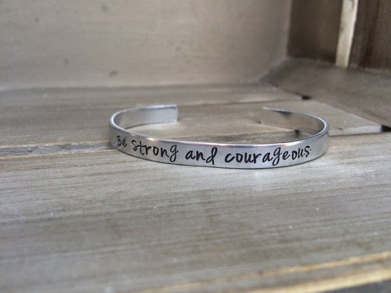 Be Strong and Courageous Joshua 1:9 Bible Verse Bracelet