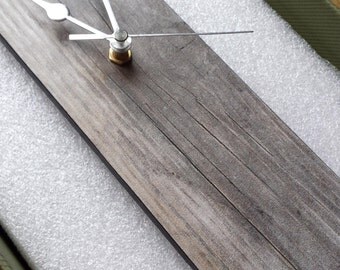 Stunning Grey Wood Look Wall Clock
