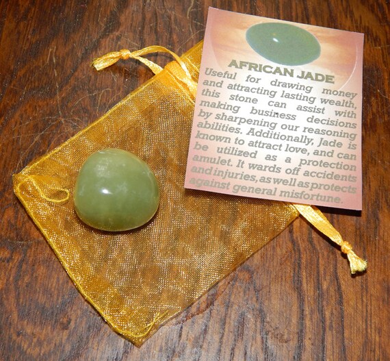 Genuine AFRICAN JADE Genuine Tumbled African Jade by esoTERRAca