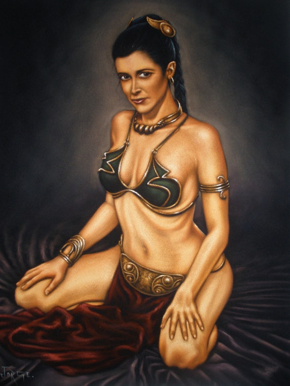 Star Wars Princess Leia Sexy Slave Outfit Black Velvet Oil