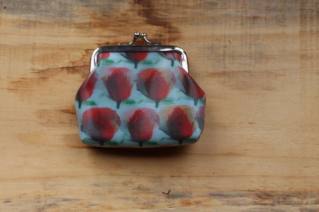 Vintage Plastic Clasp Coin Purse with Holographic by NisseHouse