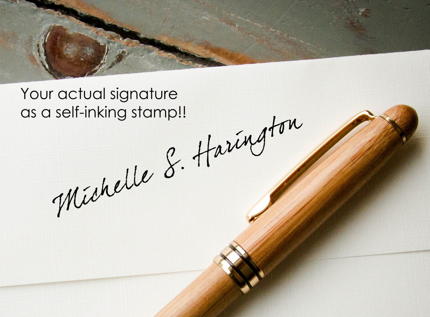 Custom Signature Stamp Your Signature On A Stamp Self Inking