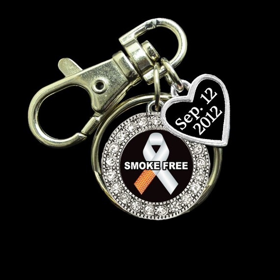 Custom Quit Date Smoke Free Keychain by ShopCharmingCollect