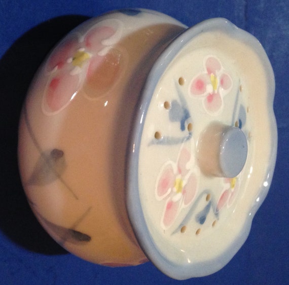 Potpourri Holder Pomander Jar by Ben Rickert Fine China Blue