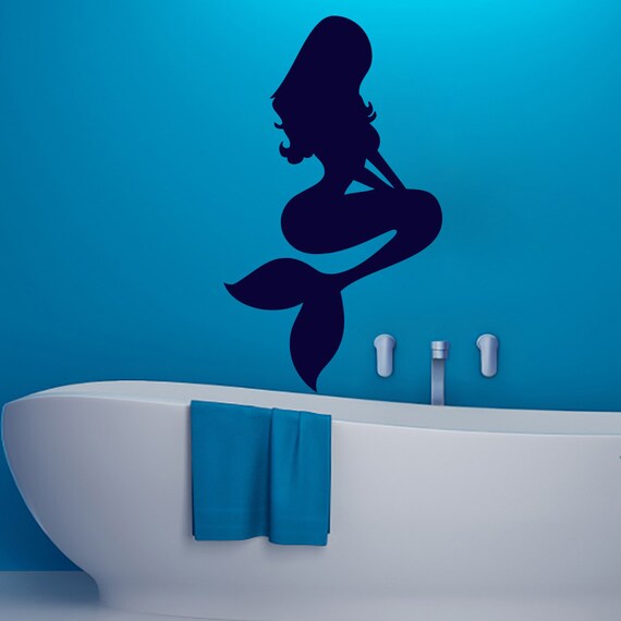 Wall Decals Mermaid Decal Vinyl Sticker Bathroom by CozyDecal