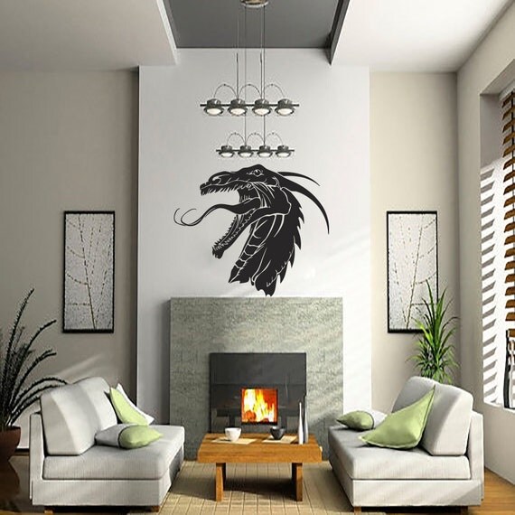 Wall Decals Dragon Decal Vinyl Sticker Window Bedroom by CozyDecal