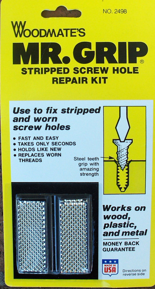 WOODMATE'S Mr GRIP SCREW Hole Repair Kit 2498 Fix Stripped