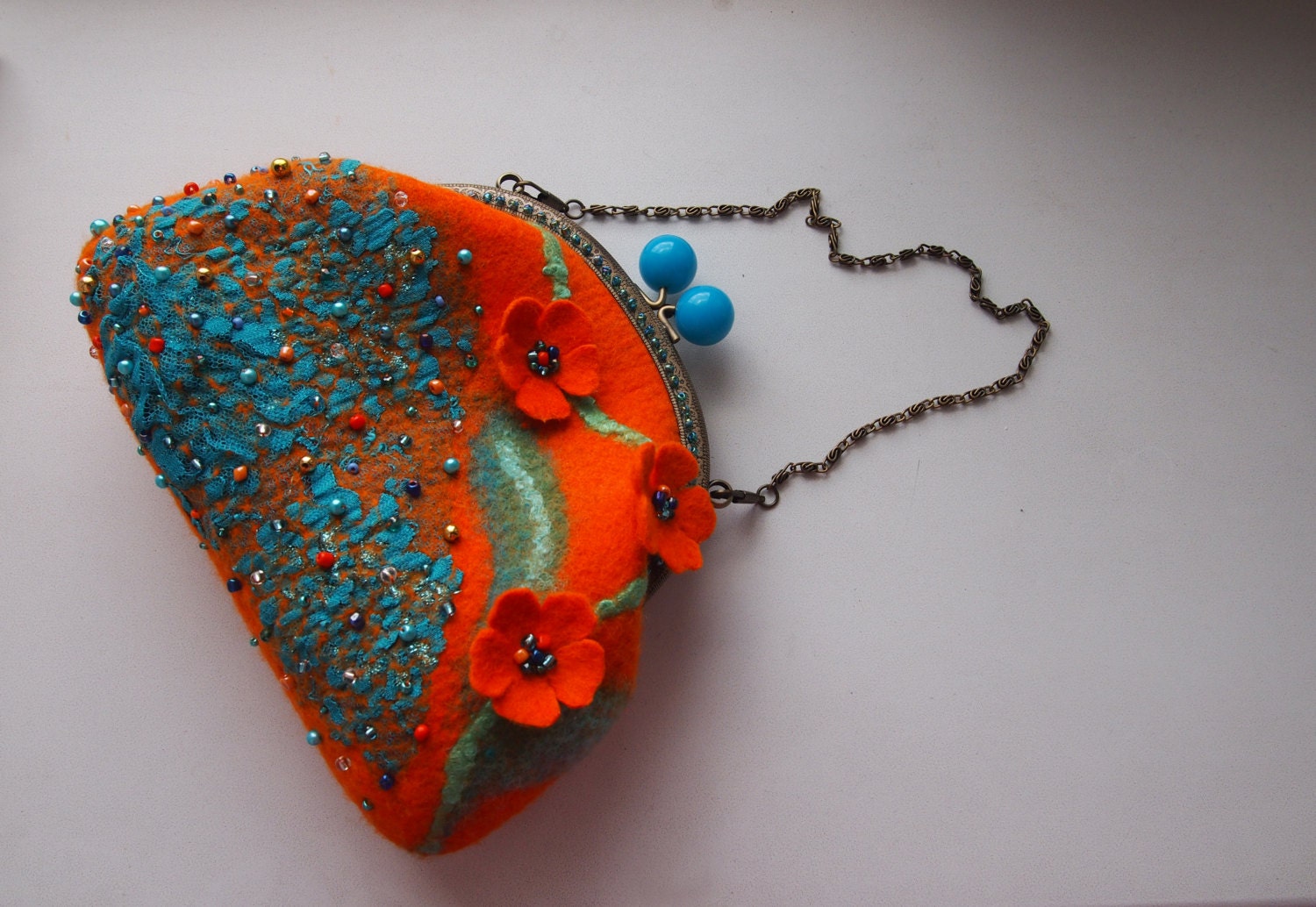 Felted wool purseFelted wool bagFelt bagFelted purseFelt