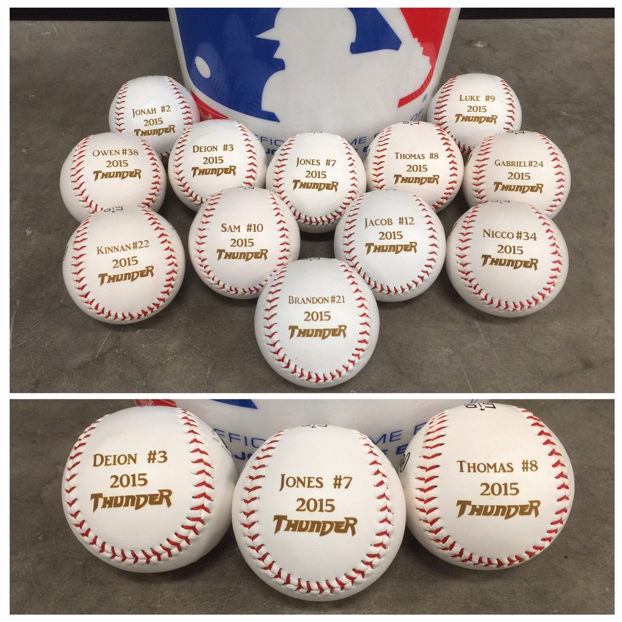 Personalized Baseball Engraved Custom Text and Image