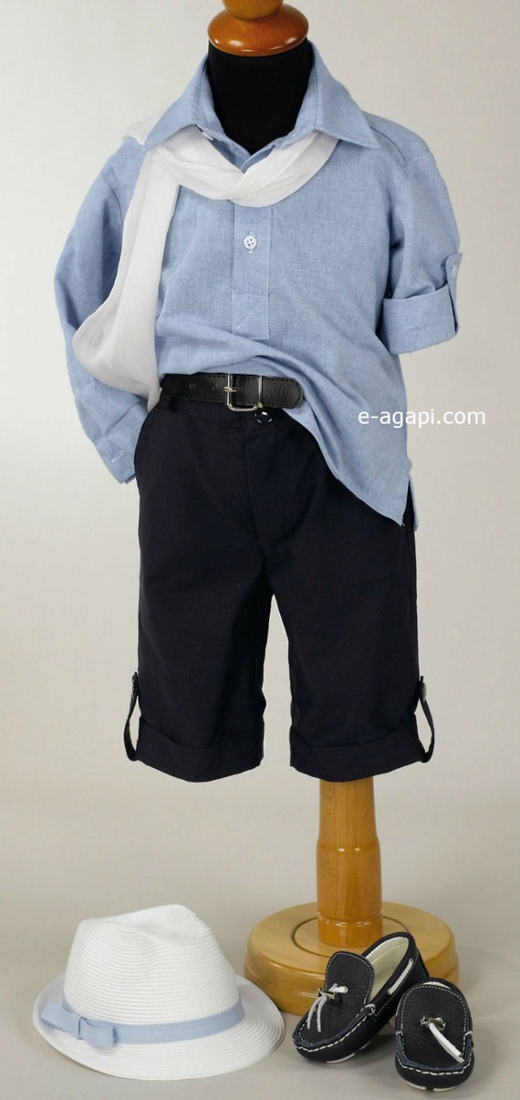 5 pcs Greek baby boy Baptism suit Baby boy christening