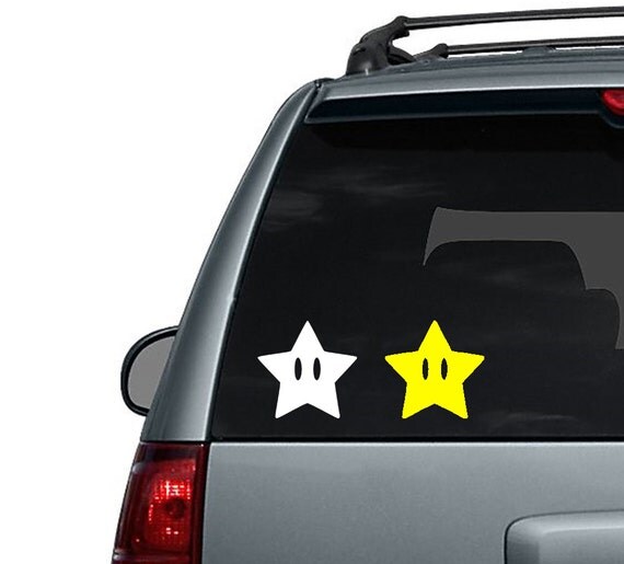 Nintendo Super Mario Star Car Decal or Computer Decal