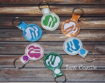 Girl Scout key fob machine embroidery design