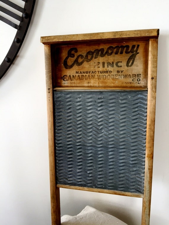Vintage Economy Washboard Zinc Made in Canada by Canadian