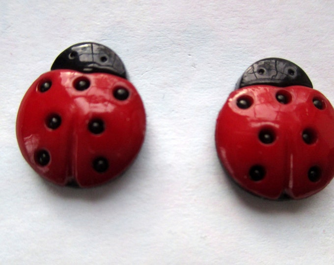 Ladybug earrings-clip on earrings-girls dress up jewelry-bug studs-little girls-cute gifts for kids-childrens party favor-kids birthday gift