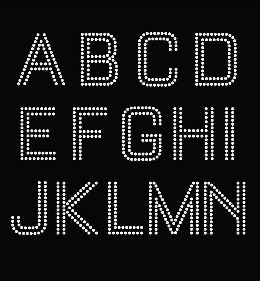 Download SALE Rhinestone template Alphabet: dxf svg pdf ai png by ...