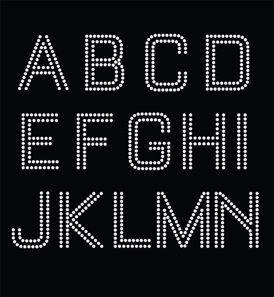 Download SALE Rhinestone template Alphabet: dxf svg pdf ai png by Photodo