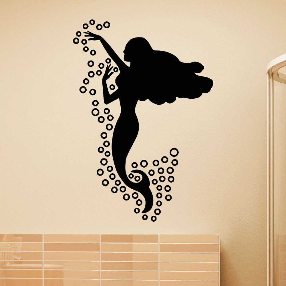 Mermaid Wall Decal Mermaid Wall Sticker Sea Ocean Wall