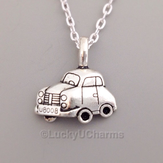 Car Necklace Silver Car Charm Necklace Car Jewelry Boy