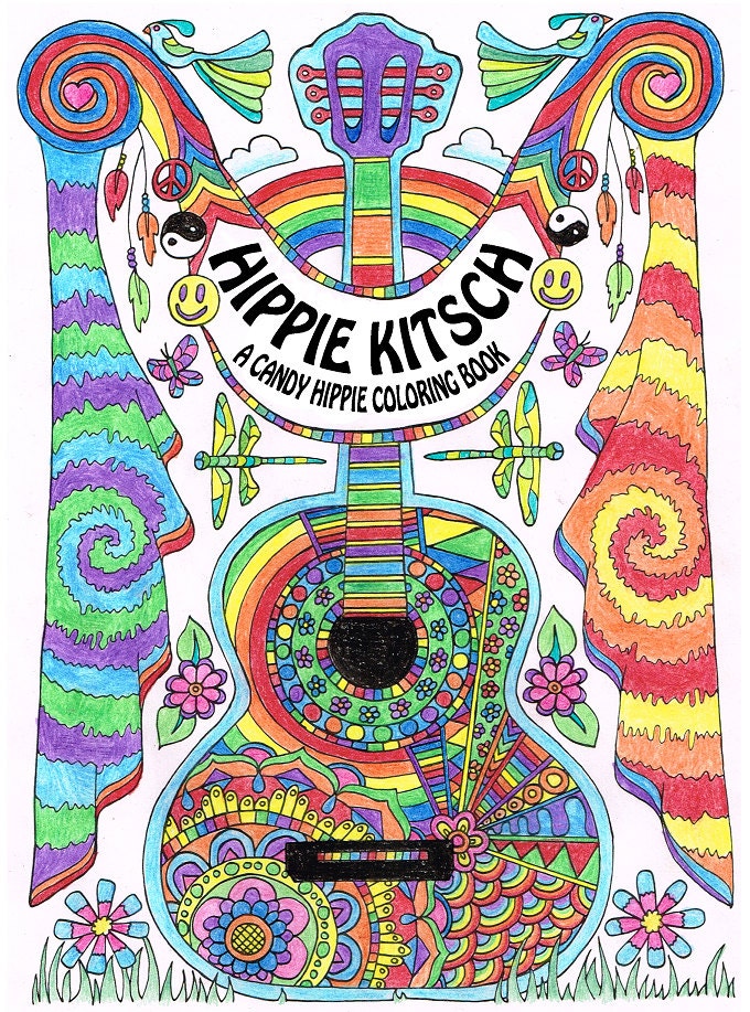 Hippie Kitsch printable adult coloring book 10 adult