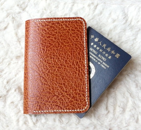 Items similar to Leather Passport Holder / Leather Passport Cover / Handmade Passport Cover
