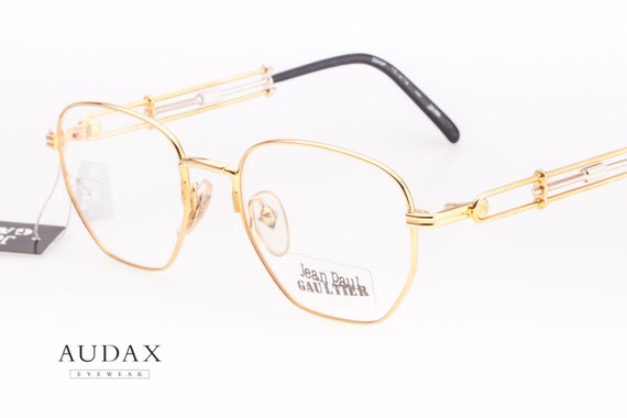 Jean Paul Gaultier 55-4174 22KGP / square eyeglasses with gold