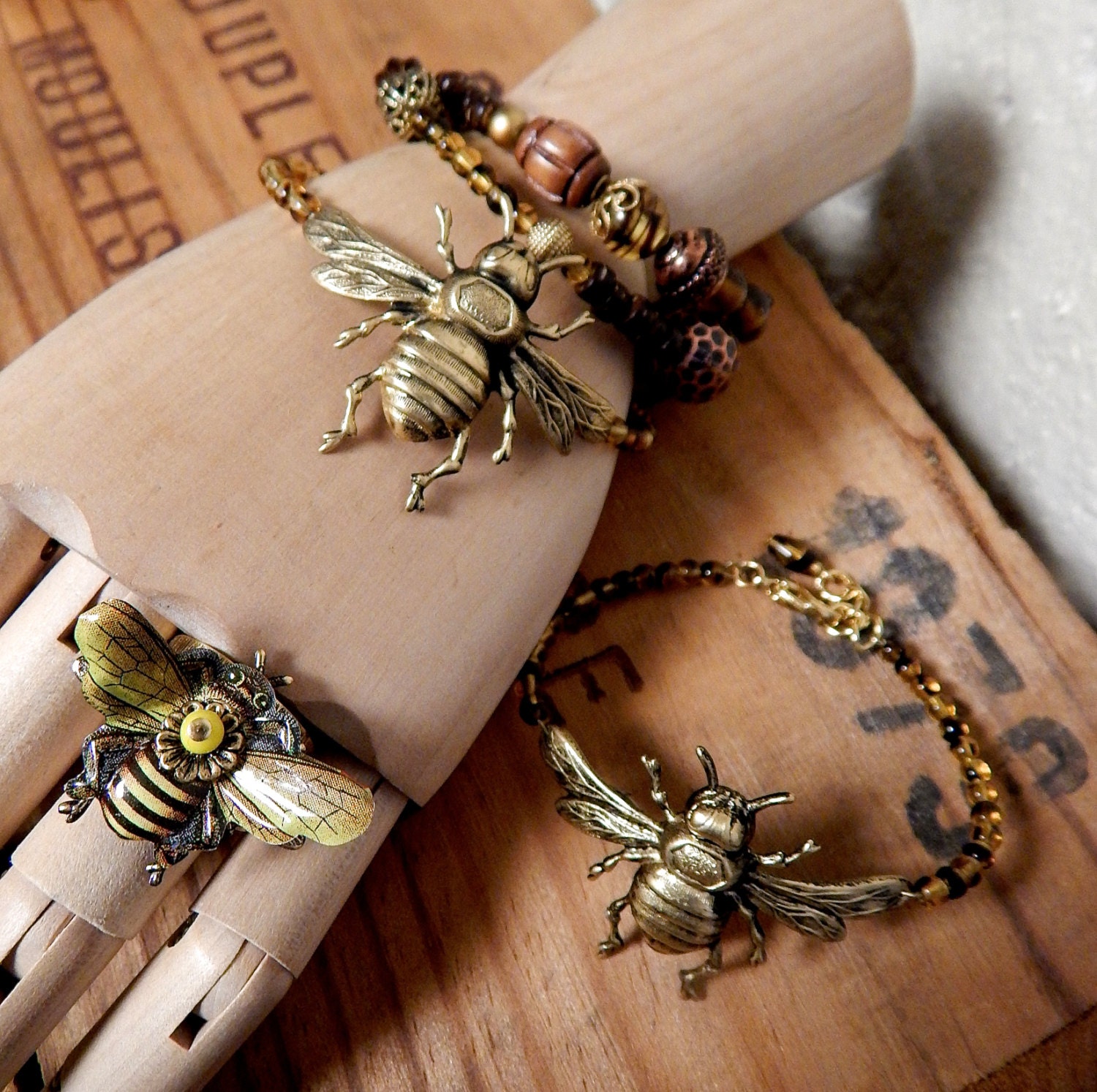 Bee Bracelet Bee Lover Jewelry Bumble Bee Memory Wire