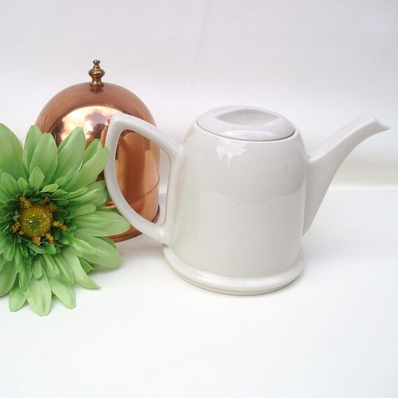 Vintage Insulated Teapot Art Deco Hall Tea Pot Copper Metal Cover Tea