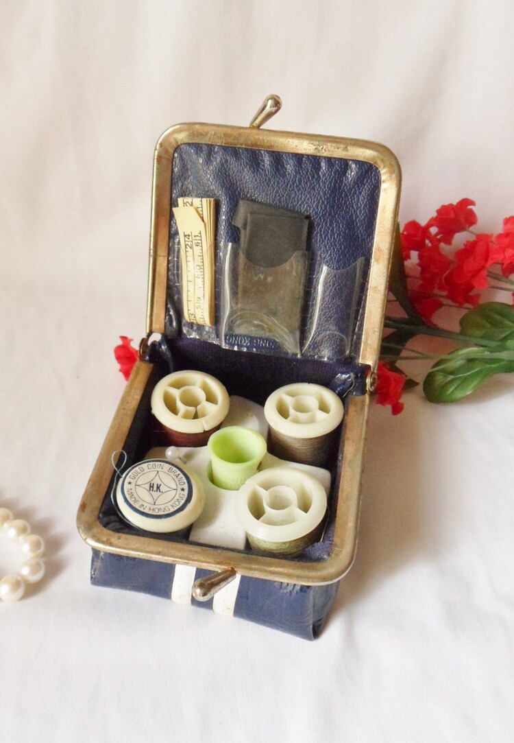 Travel Sewing Kit Patent Leather Sewing Case by MountainThyme1