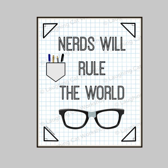 Funny Geek art Funny Nerds wall art Funny Office wall Art
