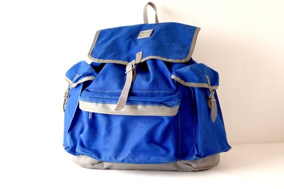 Items similar to Vintage Canvas Backpack - 1970s Millet Le Sherpa ...