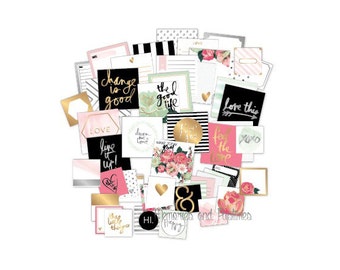 Heidi Swapp - Foil Pocket Cards - Hello Beautiful Collection - Planner Cards - Journaling Cards - Inspiration Cards - 125274