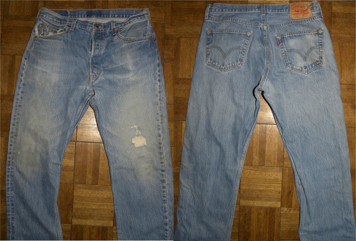 mens levi's 501 distressed jeans