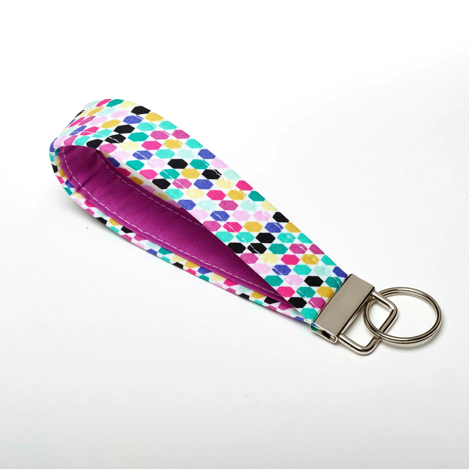 Purple Keychain Womens Key Fob Lanyard for Keys Bold