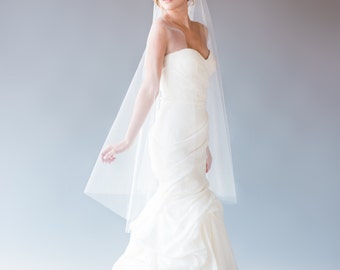 Single Tier, Waltz Length Veil, Ballet Length Veil, Wedding Veil, Bridal Veil, Fingertip Veil, Custom Veil, STYLE: ISABELLE
