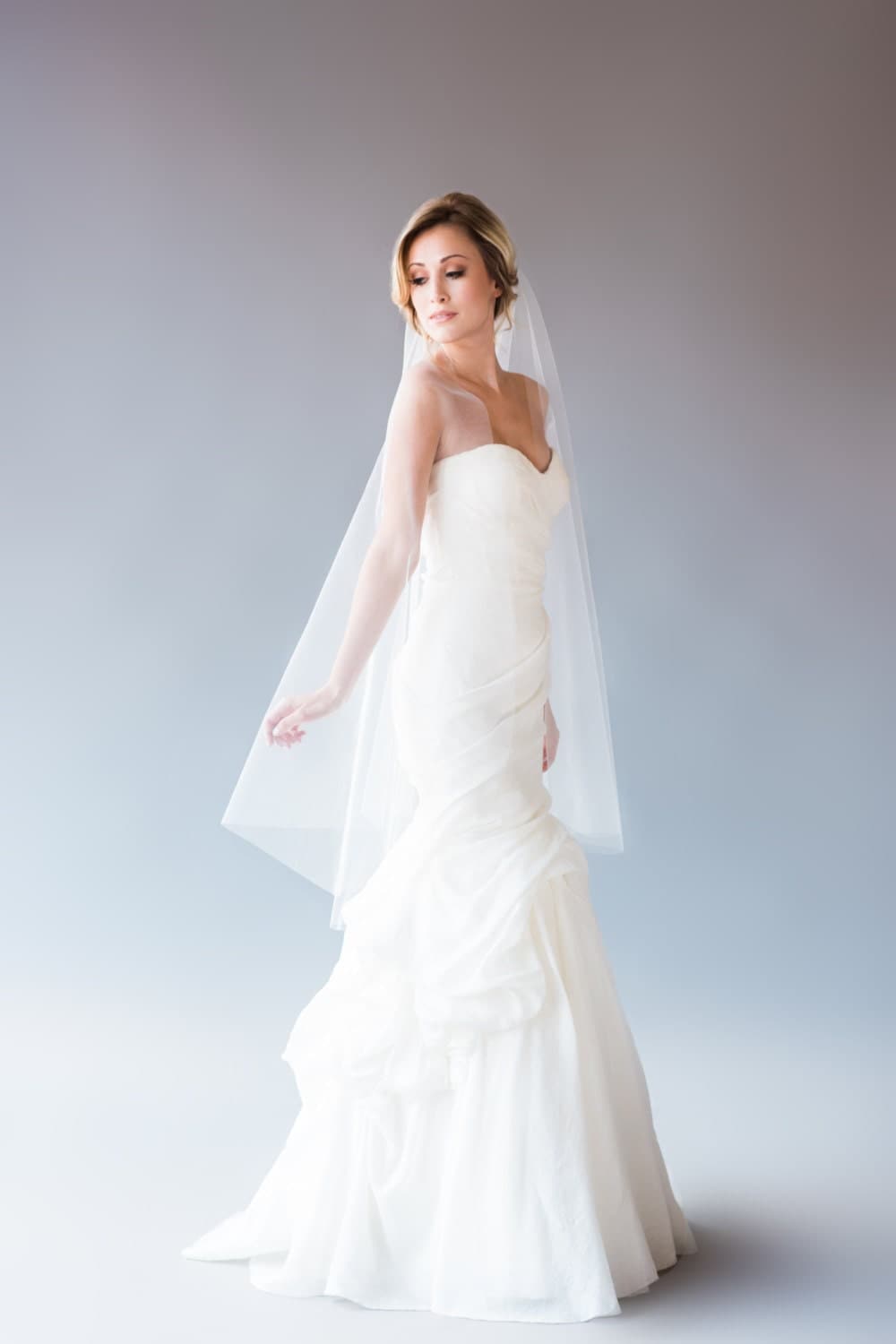 Single Tier Waltz Length Veil Ballet Length Veil Wedding