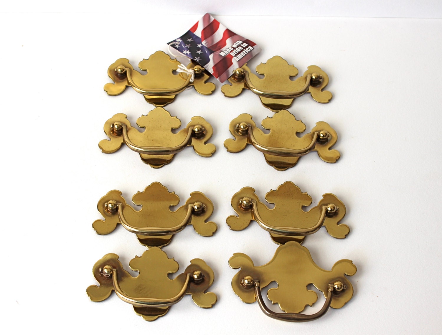 Vintage Brass Chippendale Drawer Pulls Set of 4 Haute Juice
