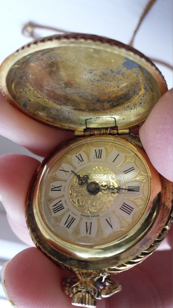 Vintage Marcel Swiss made pocket watch with by TimDebsWhatNotShop