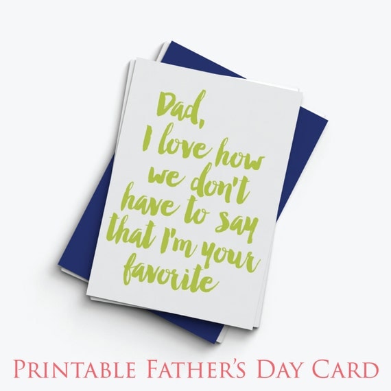 fathers day printable card