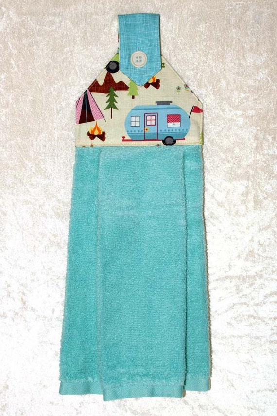 Hanging Bath Towel Aqua Hand Towel Camping Towel RV