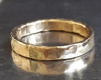 14K Gold Stacking Ring, Wedding Classic Band Ring, Anniversary Gift, Promise Ring, Gold Jewelry, Unisex Ring, Handmade, Venexia Jewelry