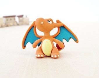 Charizard Handmade Polymer Clay Figurine Pokemon