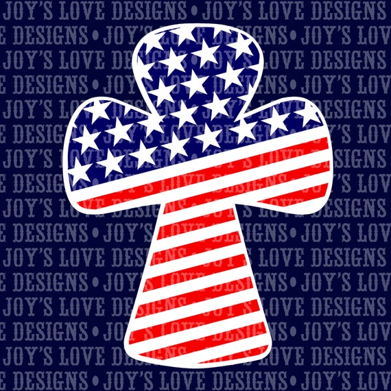 Stars and Stripes Cross design SVG and DXF Digital Download