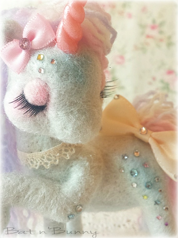 Handmade - Needle felt Fairy unicorn - SodaSparkles