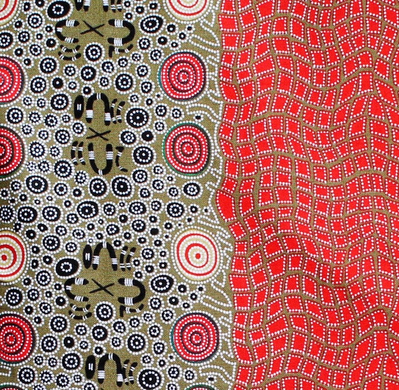 Australian Aboriginal Art Quilting Fabric by TuppysAussieFabrics