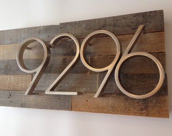 Rustic Address Plaque made from Reclaimed Wood - rustic custom, personalized, house numbers, address sign, cabin, cottage, housewarming gift