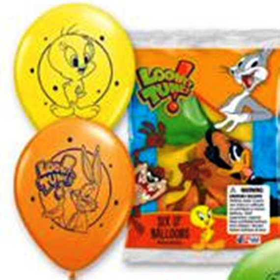 6 LOONEY TUNES 12 Latex Balloons In Assorted by Under7Supplies