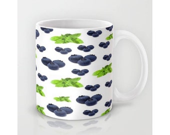 Blueberries Coffee Mug Mint Coffee Mug Buy 1 We Give 1 Shop with Purpose Mojito Coffee Mug Tea Drinkers Coffee Lovers Socially Responsible